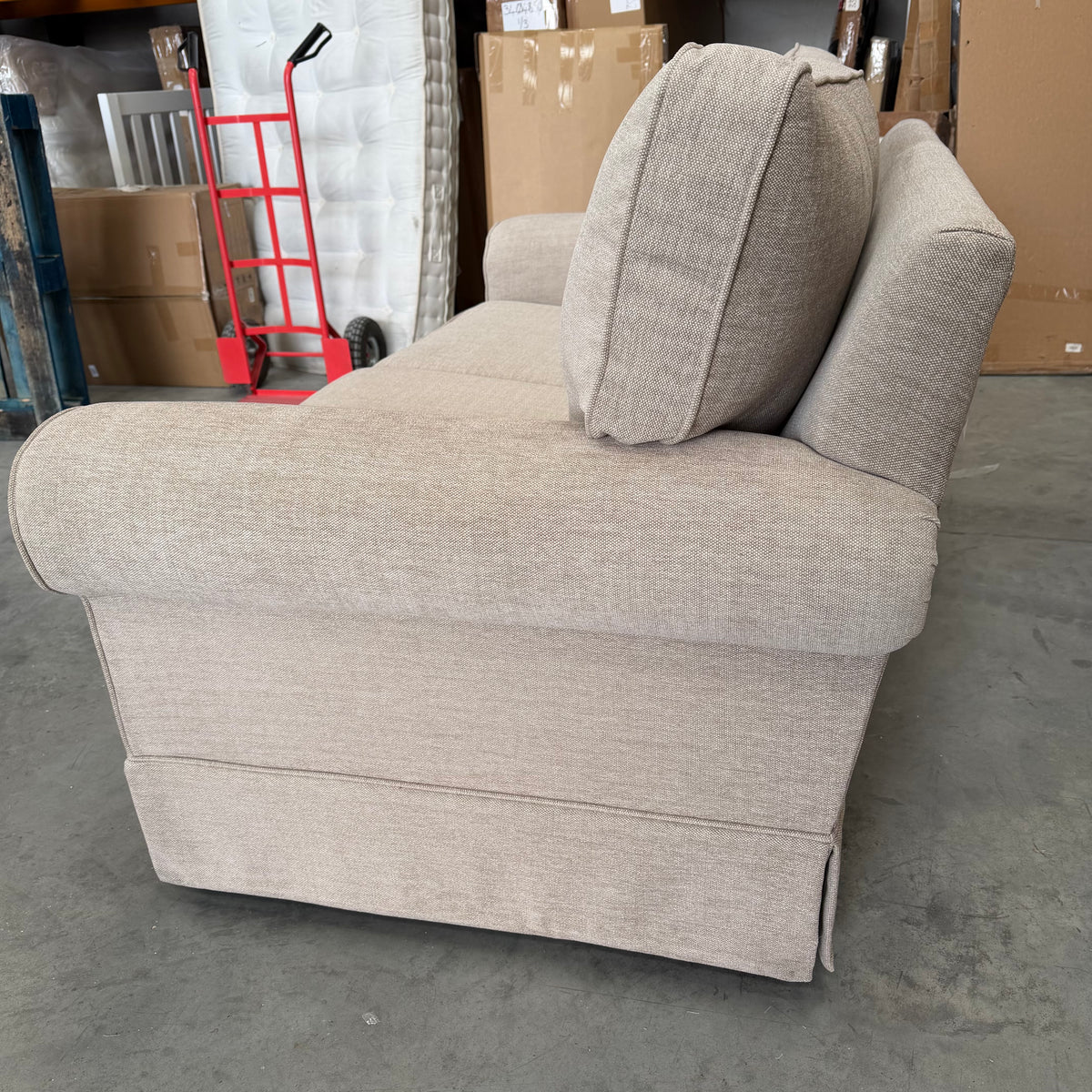 John Lewis Padstow II Medium 2 Seater Sofa Chunky Chenille Natural