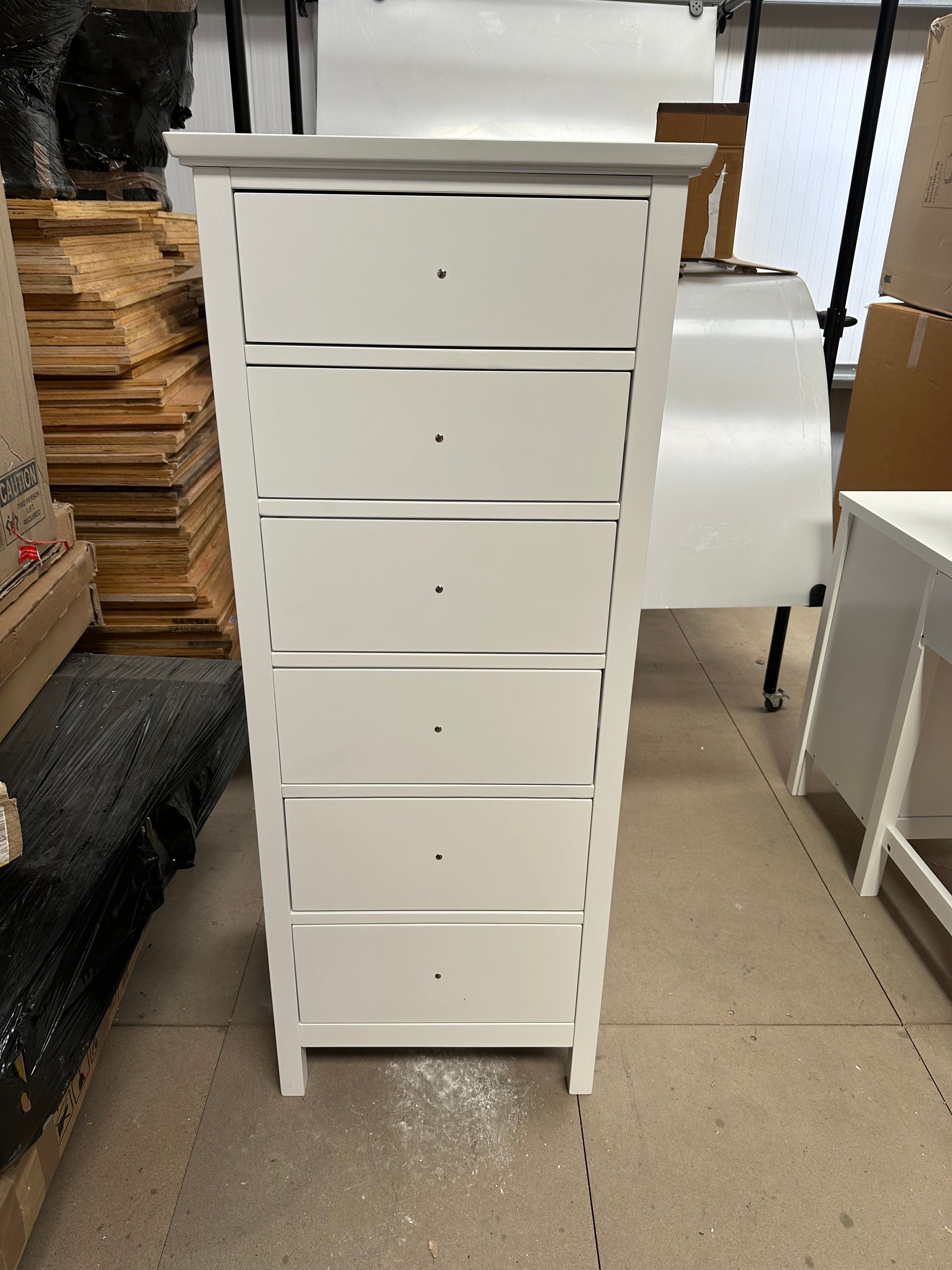 John Lewis Wilton 6 Drawer Tallboy Chest Bedroom Furniture White