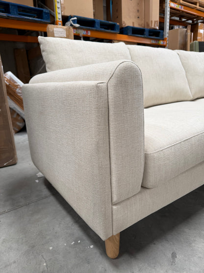 John Lewis Harbour Corner Sofa, Light Leg, Aquaclean Matilda Natural