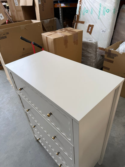 John Lewis Wave 4 Drawer Chest Greige Storage