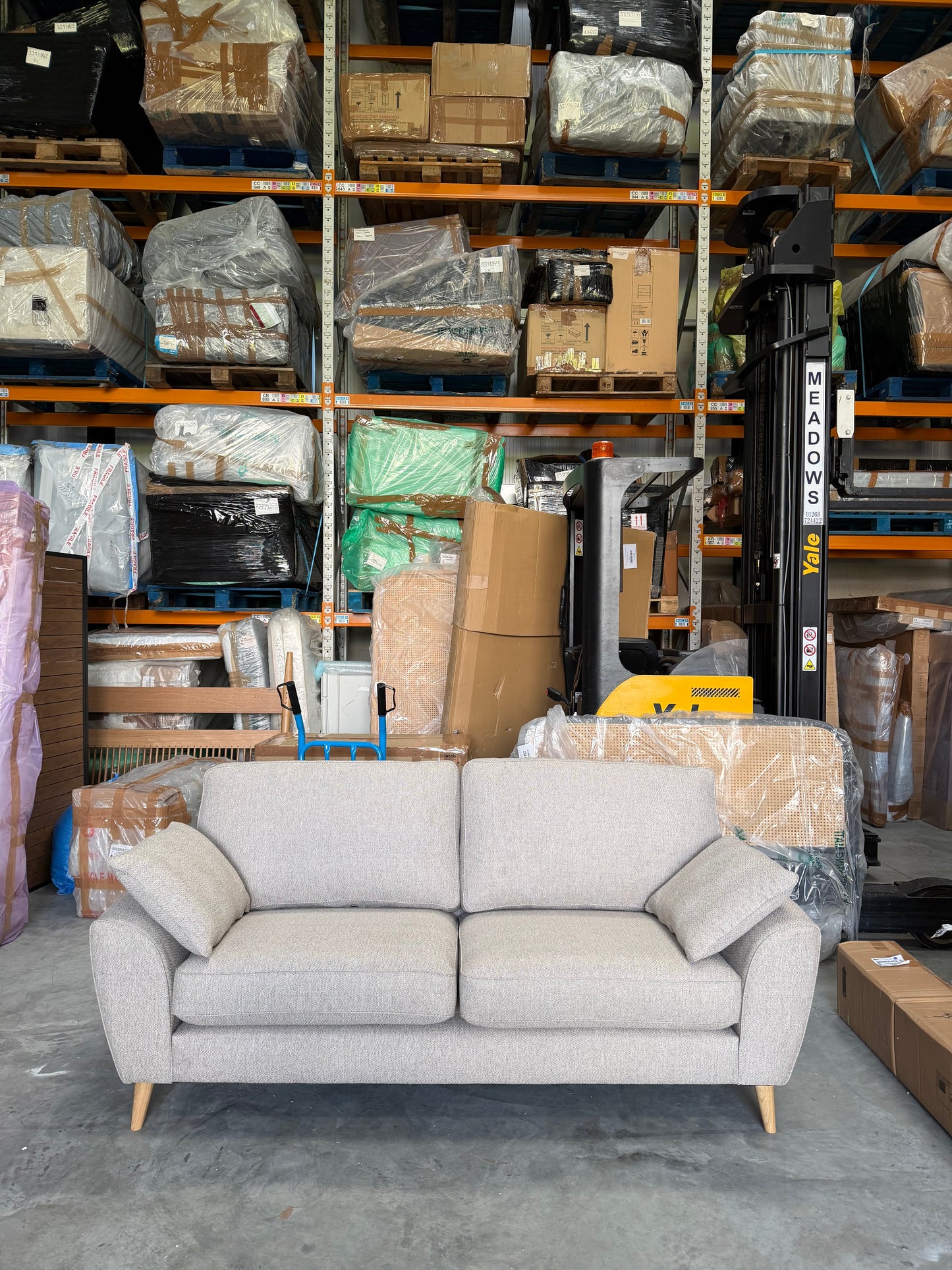 John Lewis Ambleside Large 3 Seater Sofa, Light Leg, Textured Weave Natural