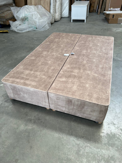 TEMPUR® Suffolk Continental 4 Drawer Divan Base, Double, Stone Velvet