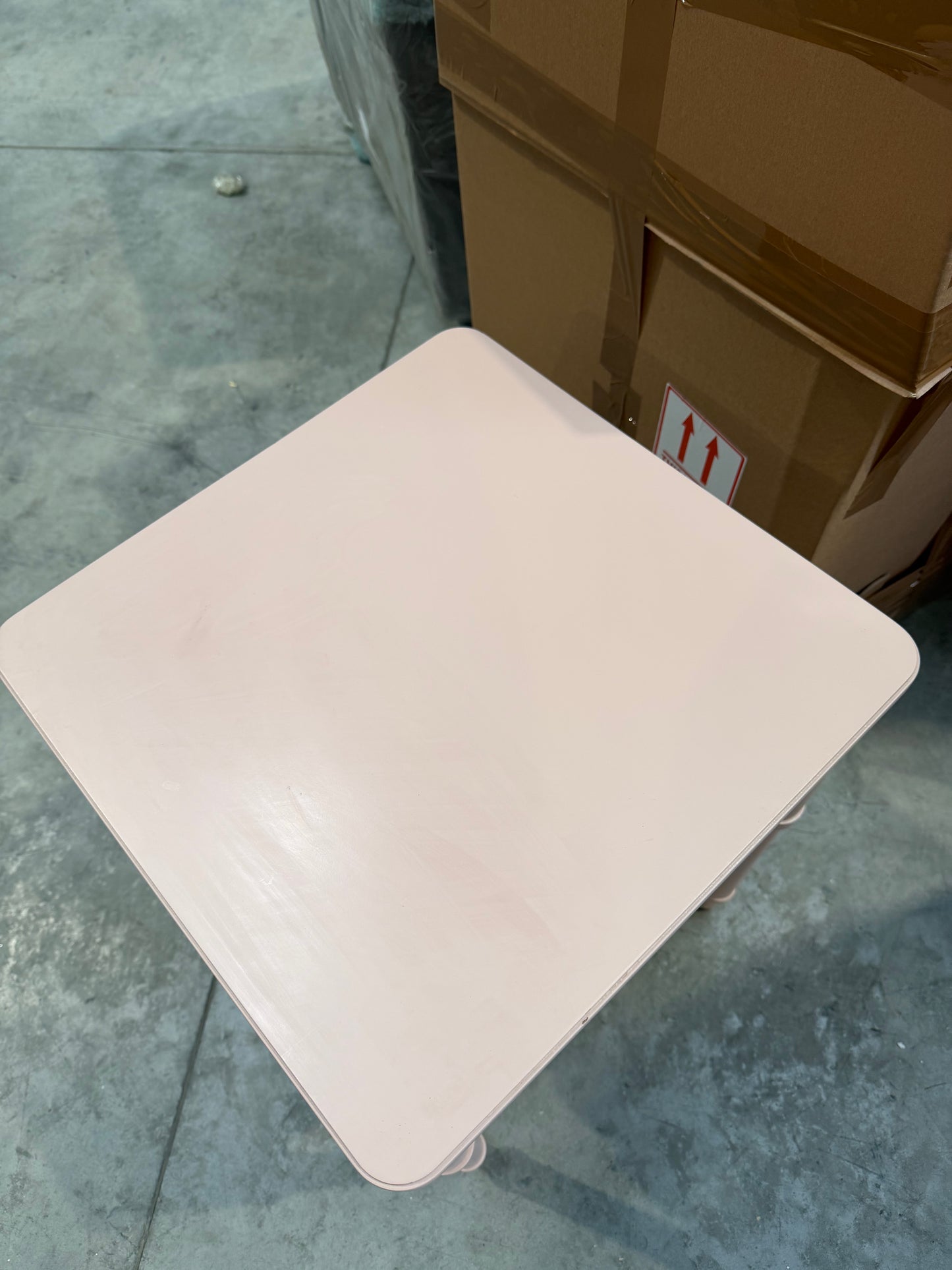 John Lewis Hem Bedside Table Blush Pink