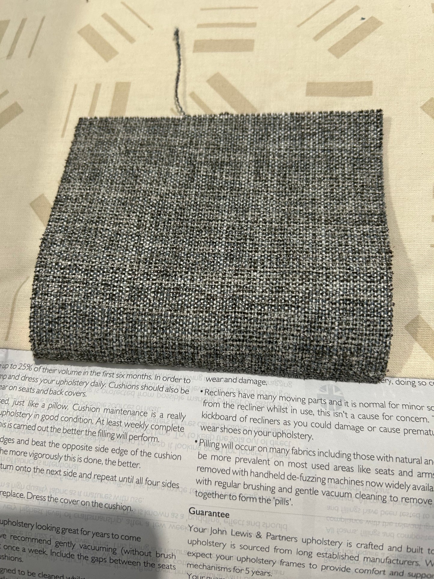 John Lewis Charlotte II Grand 4 Seater Sofa Aquaclean Connie Mist Grey