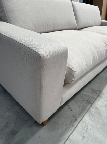 Swoon Evesham Large 3 Seater Sofa, Dark Leg, House Weave Chalk