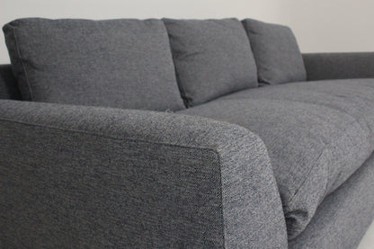 John Lewis Tortona Grand 4 Seater Sofa In Matilda AquaClean Steel