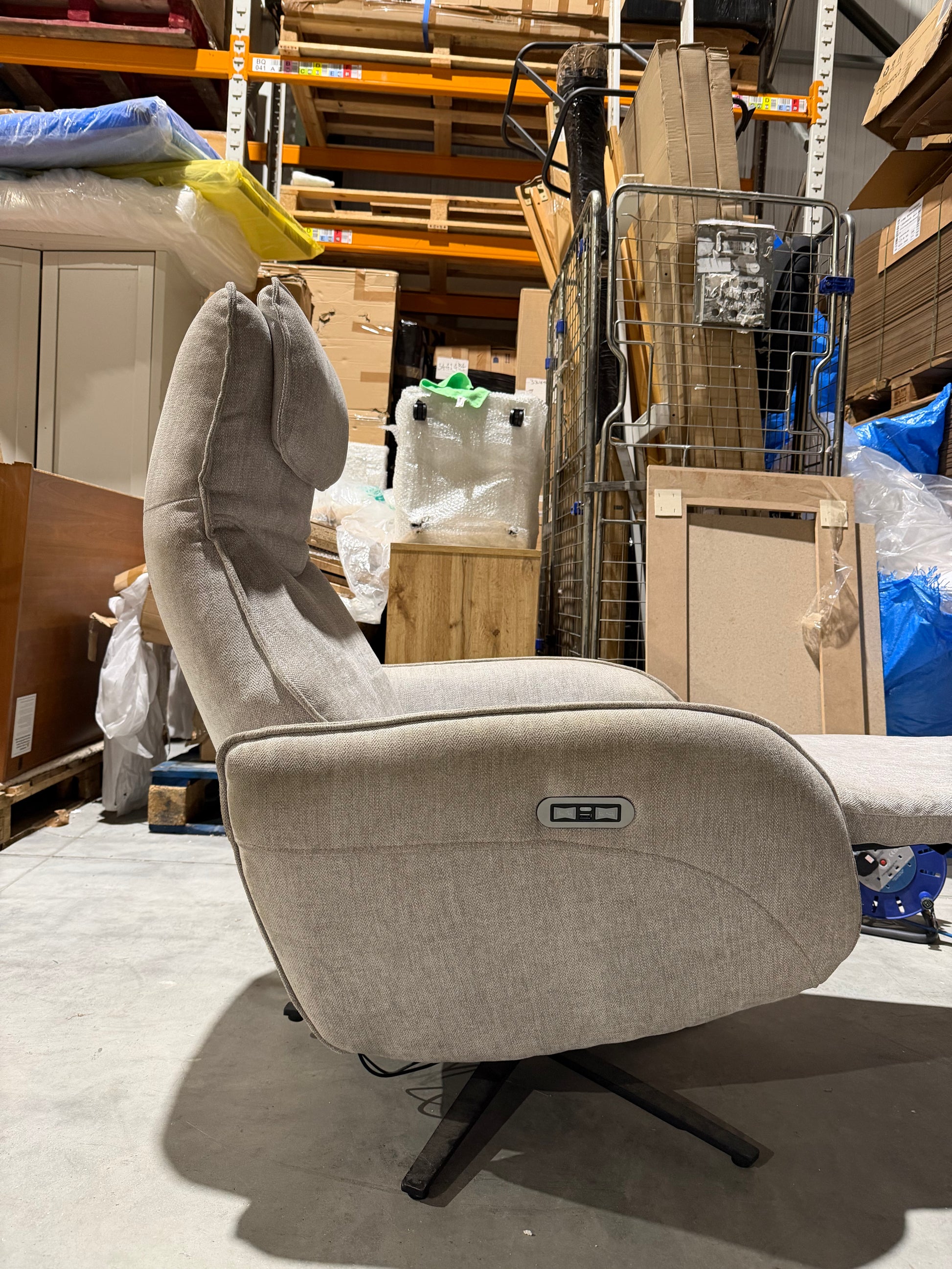 John Lewis Repose Zero Gravity Power Recliner Chair, Soft Weave Grey