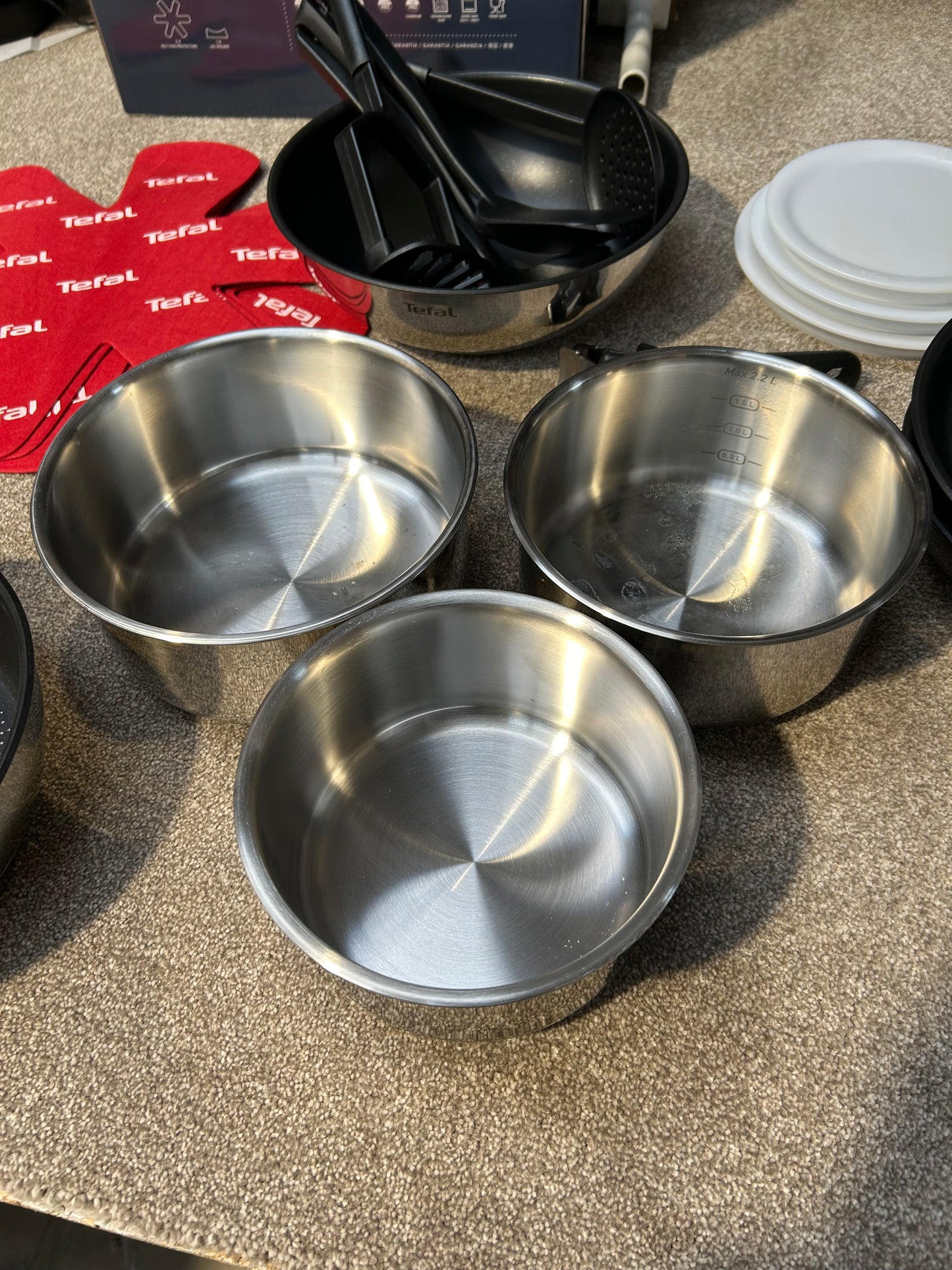 Tefal Ingenio Emotion Stainless Steel Pans, Lids & Utensils Set, 22 Piece