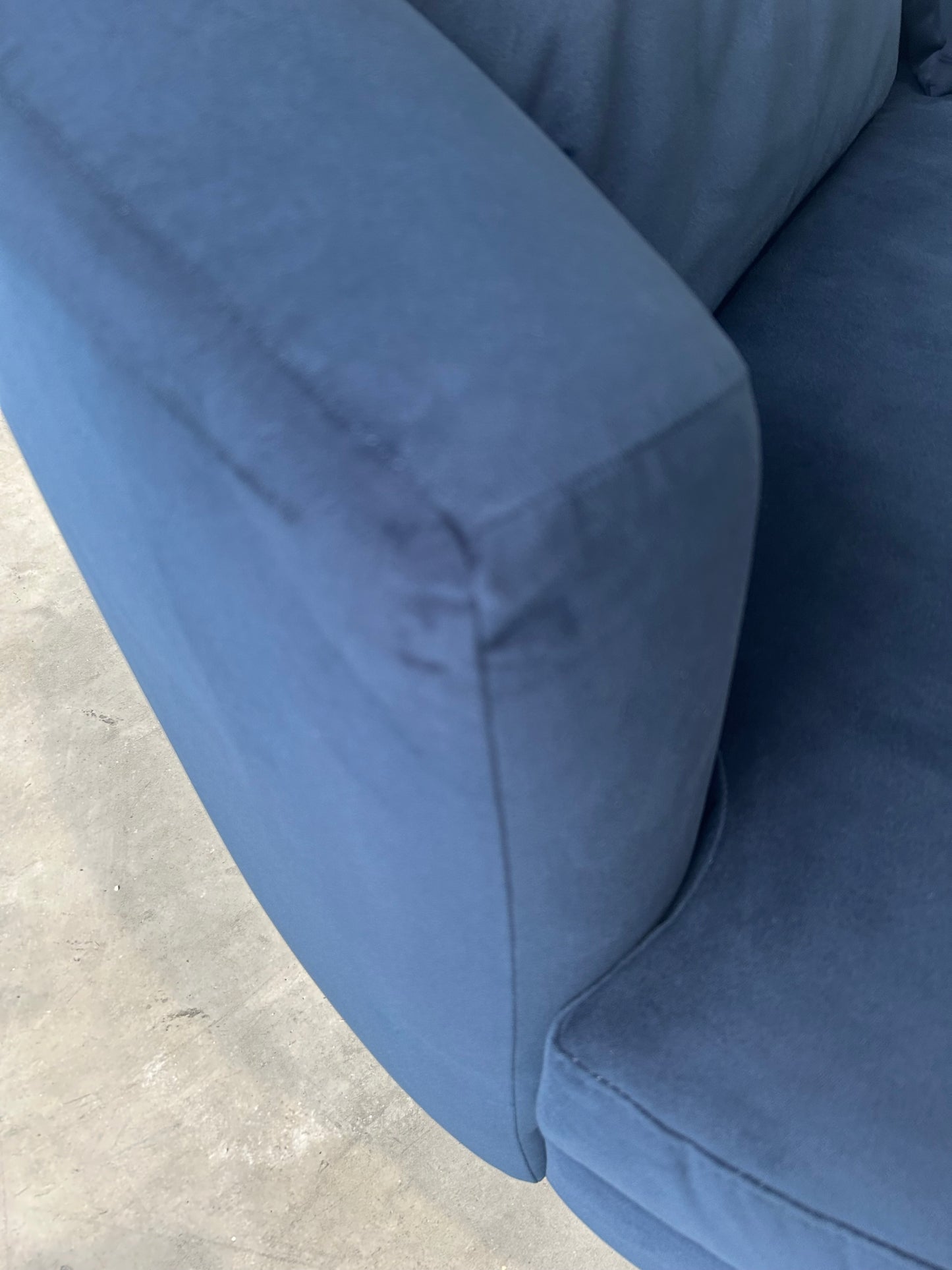 John Lewis Lozenge Large 3 Seater Sofa Easy Clean Plush Velvet Navy