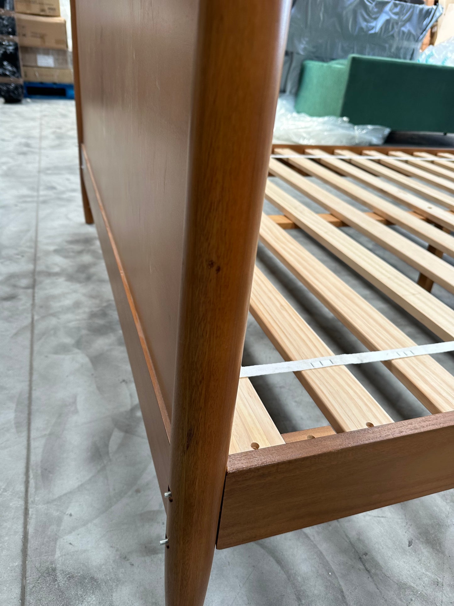 West Elm Mid-Century Wood Bed Frame, King, Acorn