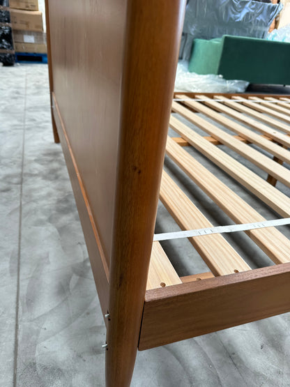 West Elm Mid-Century Wood Bed Frame, King, Acorn