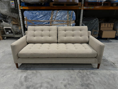 John Lewis Draper II Large 3 Seater Sofa Boucle Mole Natural