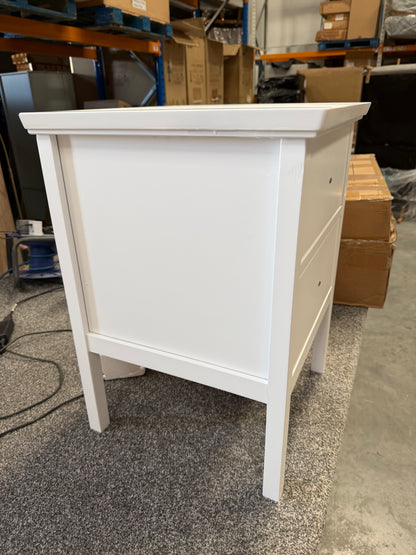 John Lewis Wilton 2 Drawer Bedside Cabinet White