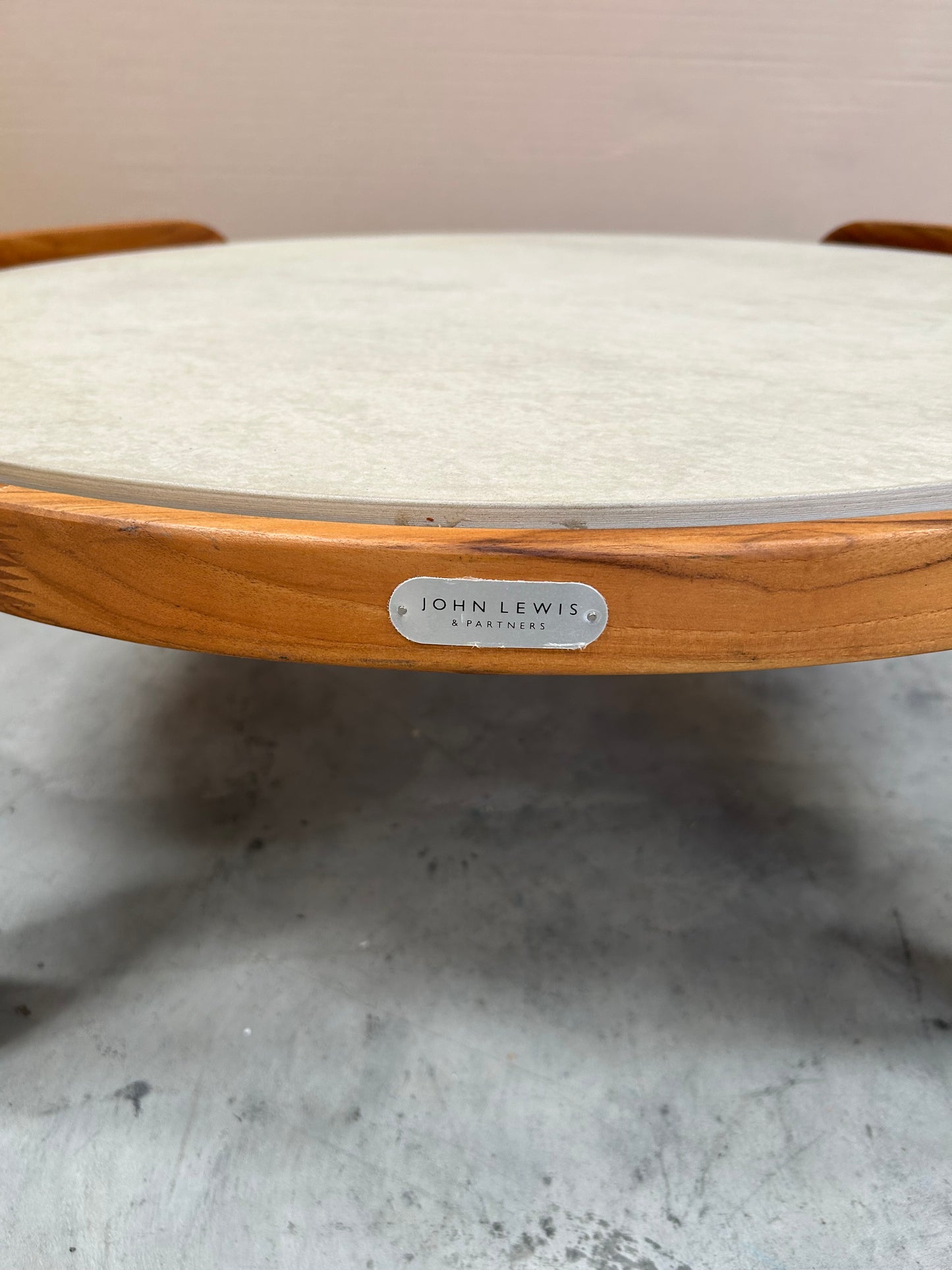 John Lewis Terra Teak Wood Round Garden Coffee Table, 90cm