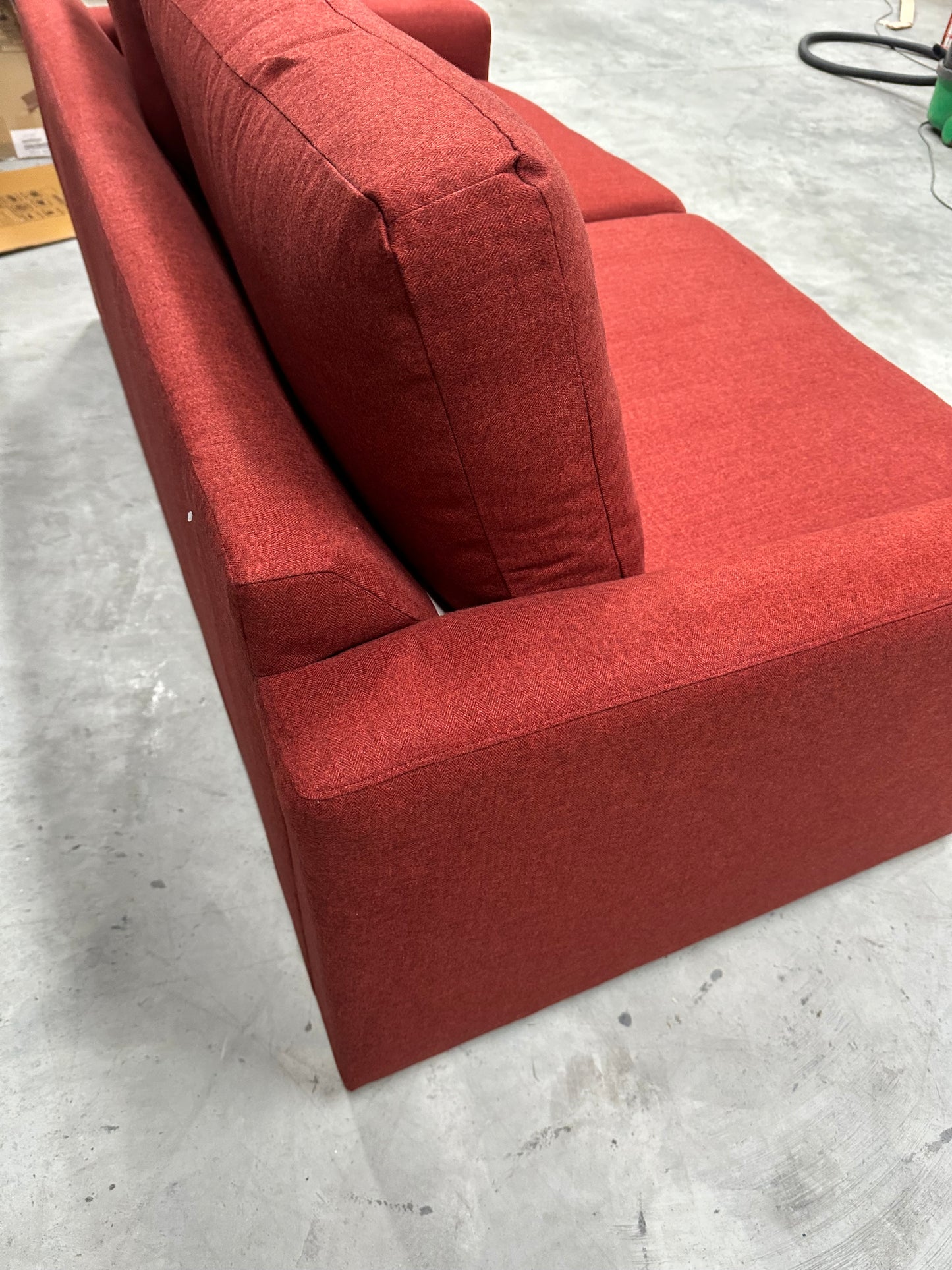 John Lewis Oliver II Sofa Bed Brushed Tweed Red