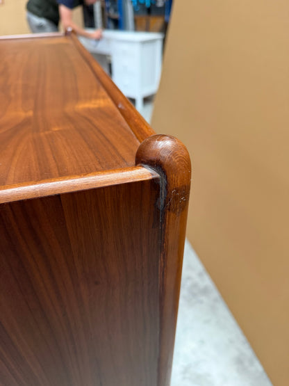 John Lewis Scandi 5 Drawer Wood Chest, Walnut Finish
