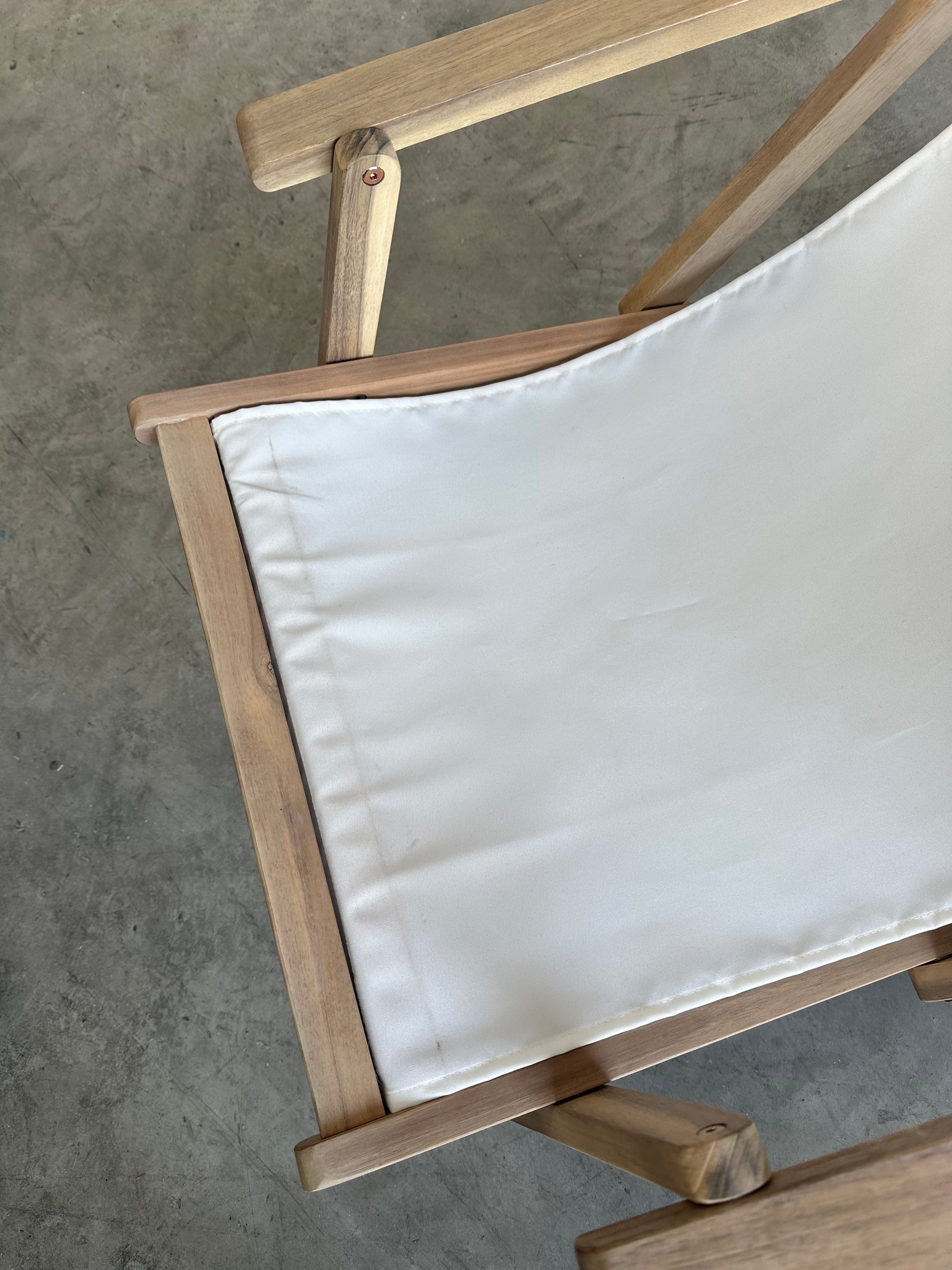 John Lewis ANYDAY Acacia Wood Deck Chair Frame & Sling, Natural