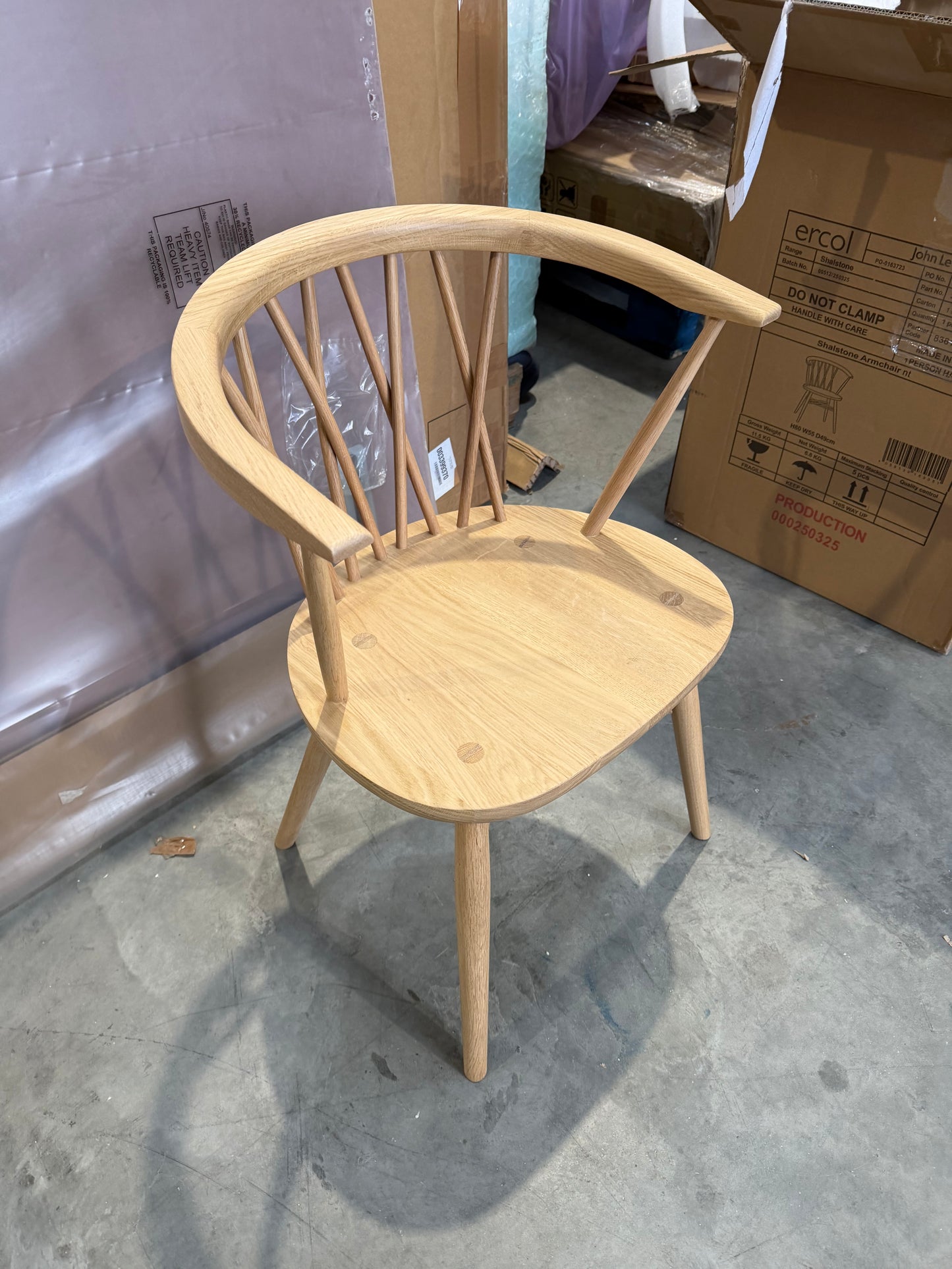 ercol for John Lewis Shalstone Dining Armchair, Oak