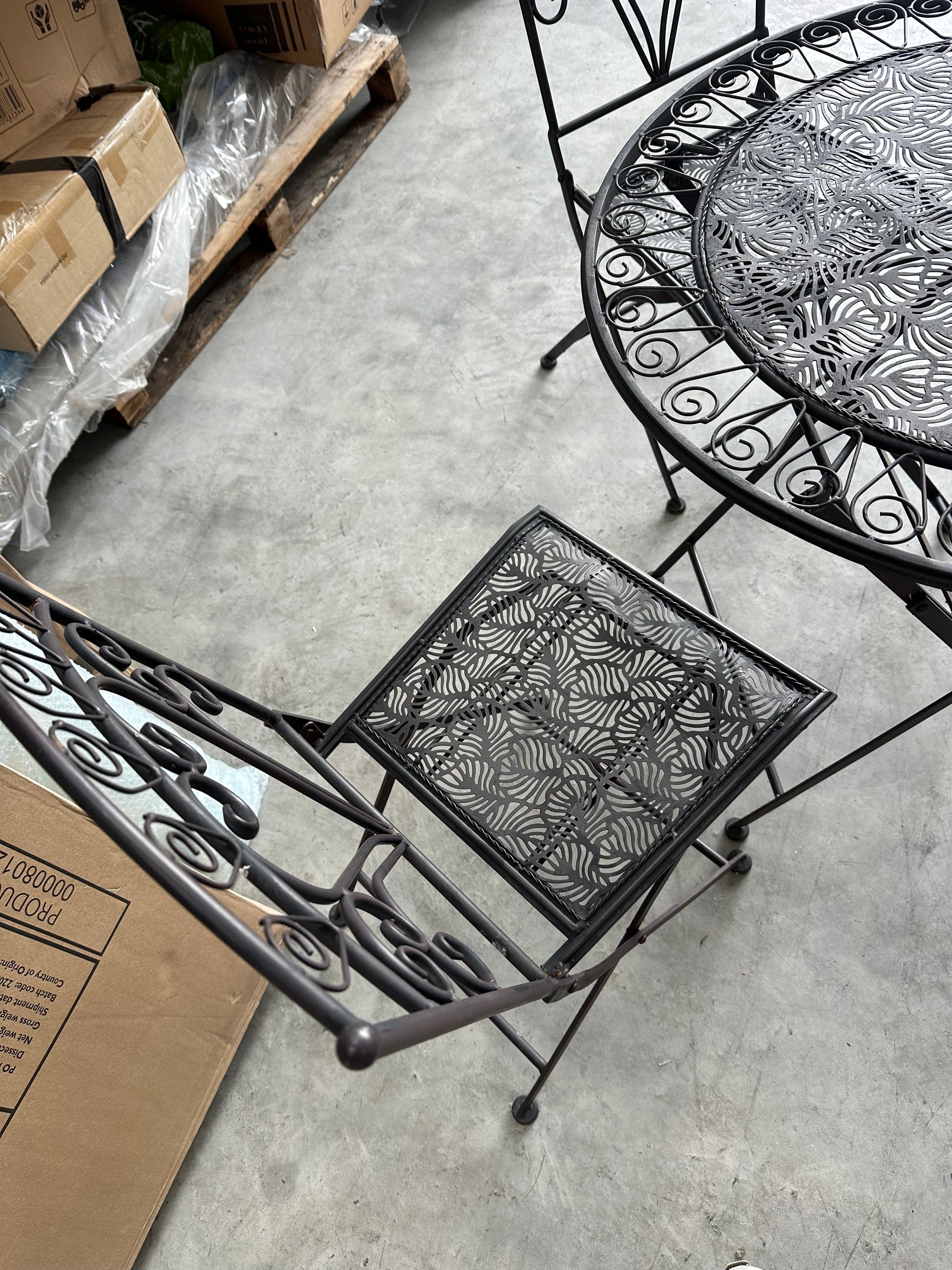 Gallery Direct Brindisi 2-Seater Folding Garden Bistro Table & Chairs Set