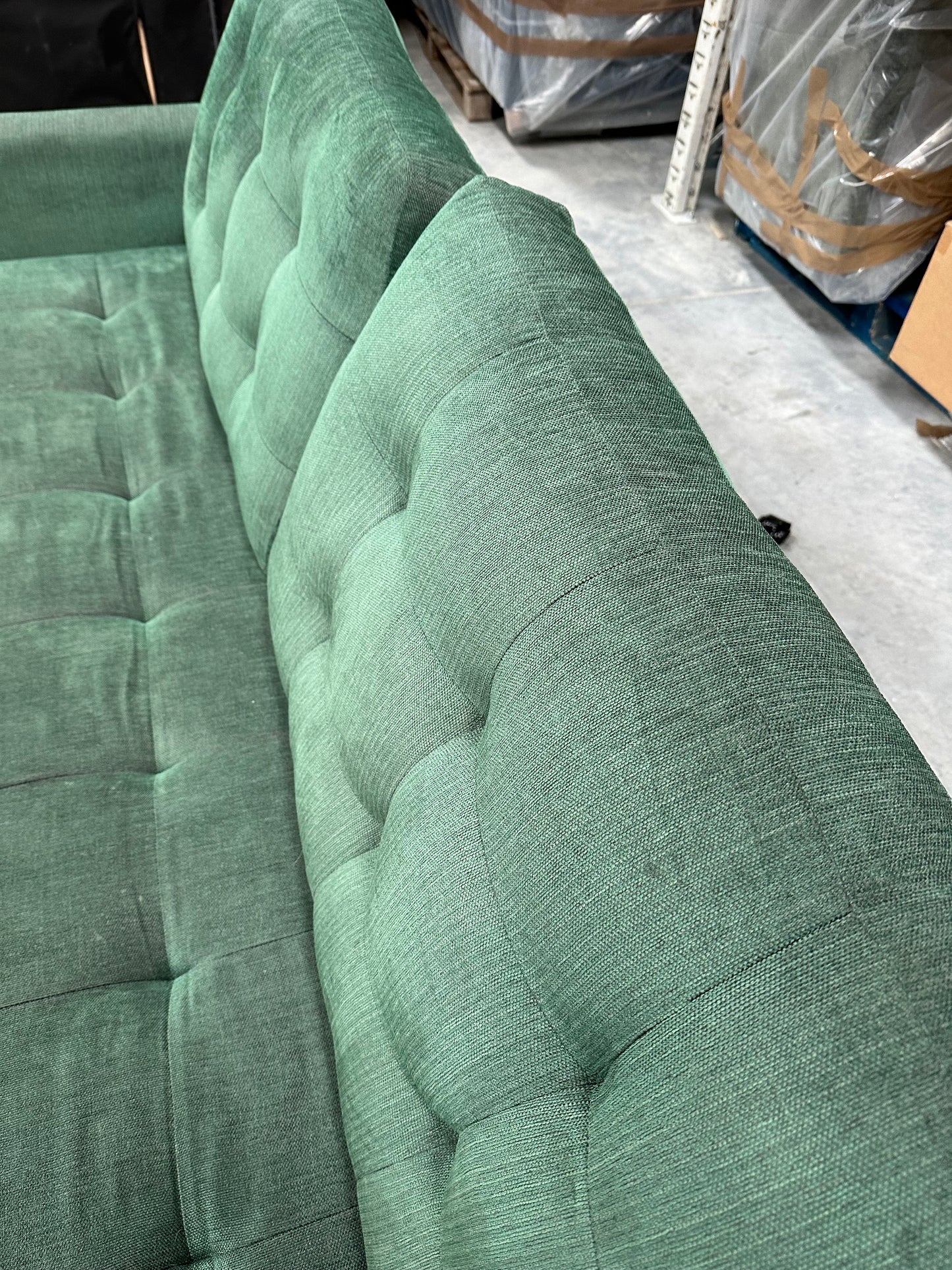 John Lewis Draper II Large 3 Seater Sofa, Dark Leg, Alpine Green