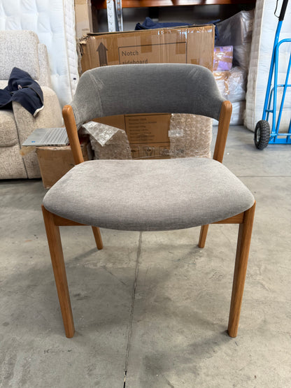 John Lewis Santino Dining Chair, Bianco Oil Oak, Natural Grey