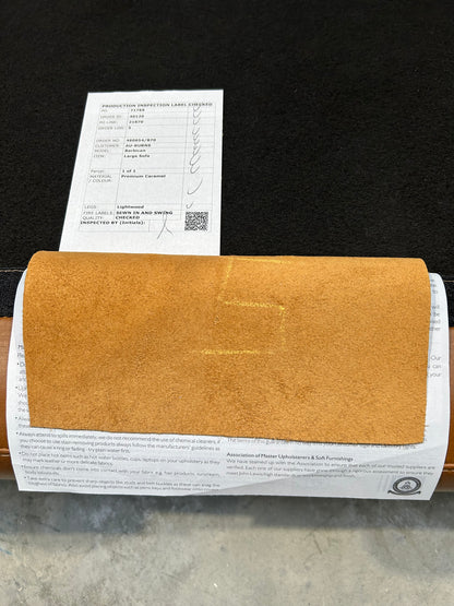 John Lewis Barbican Large 3 Seater Leather Sofa, Light Leg, Premium Caramel