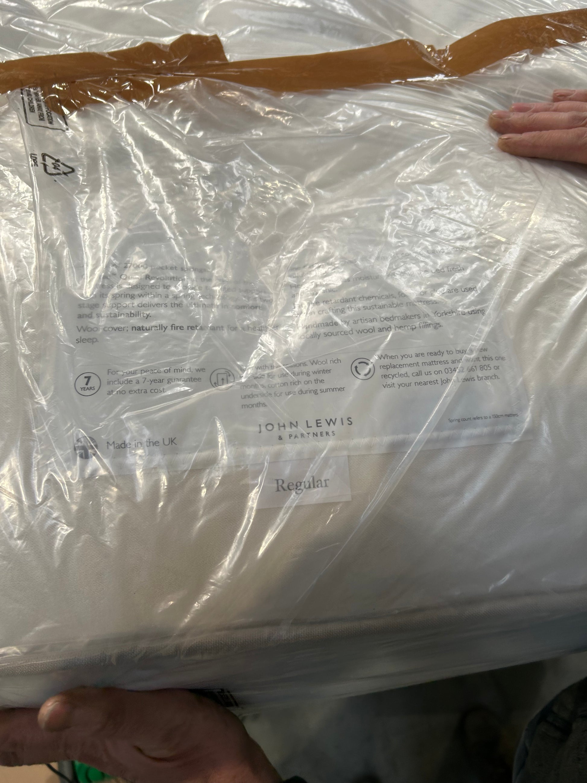 JOHN LEWIS Cashmere 27000 Mattress ZIP LINK REGULAR Super king Pocket