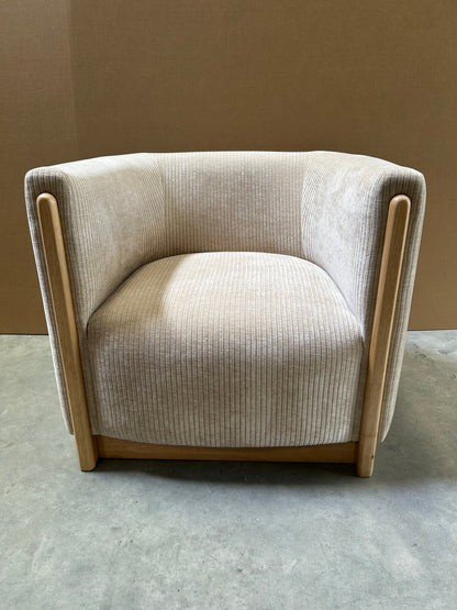 John Lewis Vila Tub Corduroy Armchair, Natural