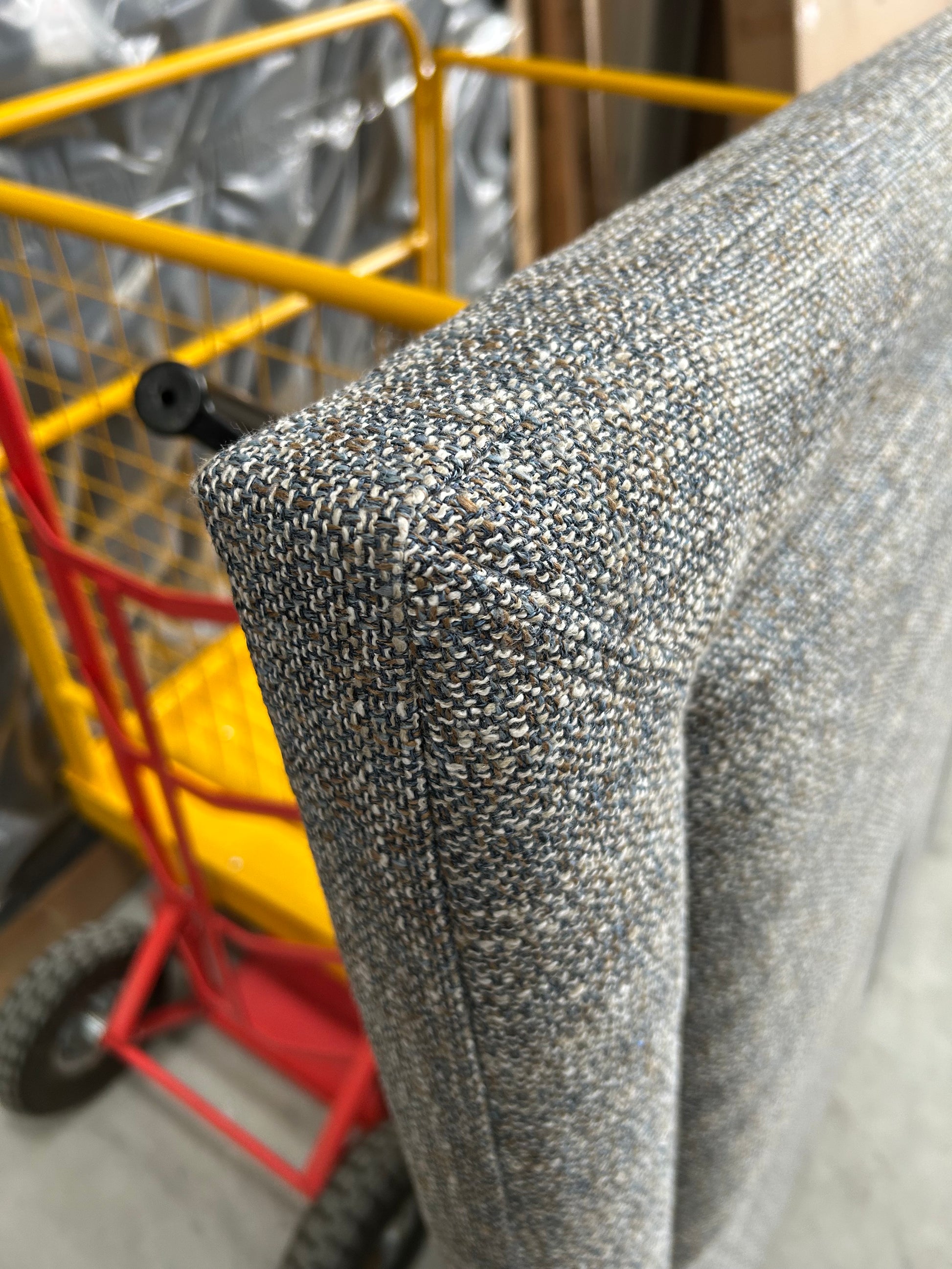 Vispring Viola Full Depth Upholstered Headboard Super King Size Boucle Sodalite