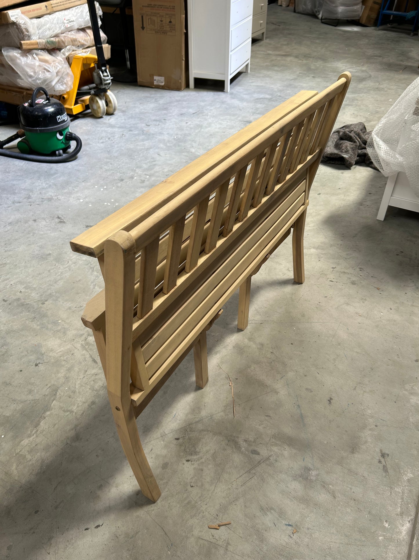 John Lewis Acacia Wood Foldable 2-Seater Garden Bench, Natural
