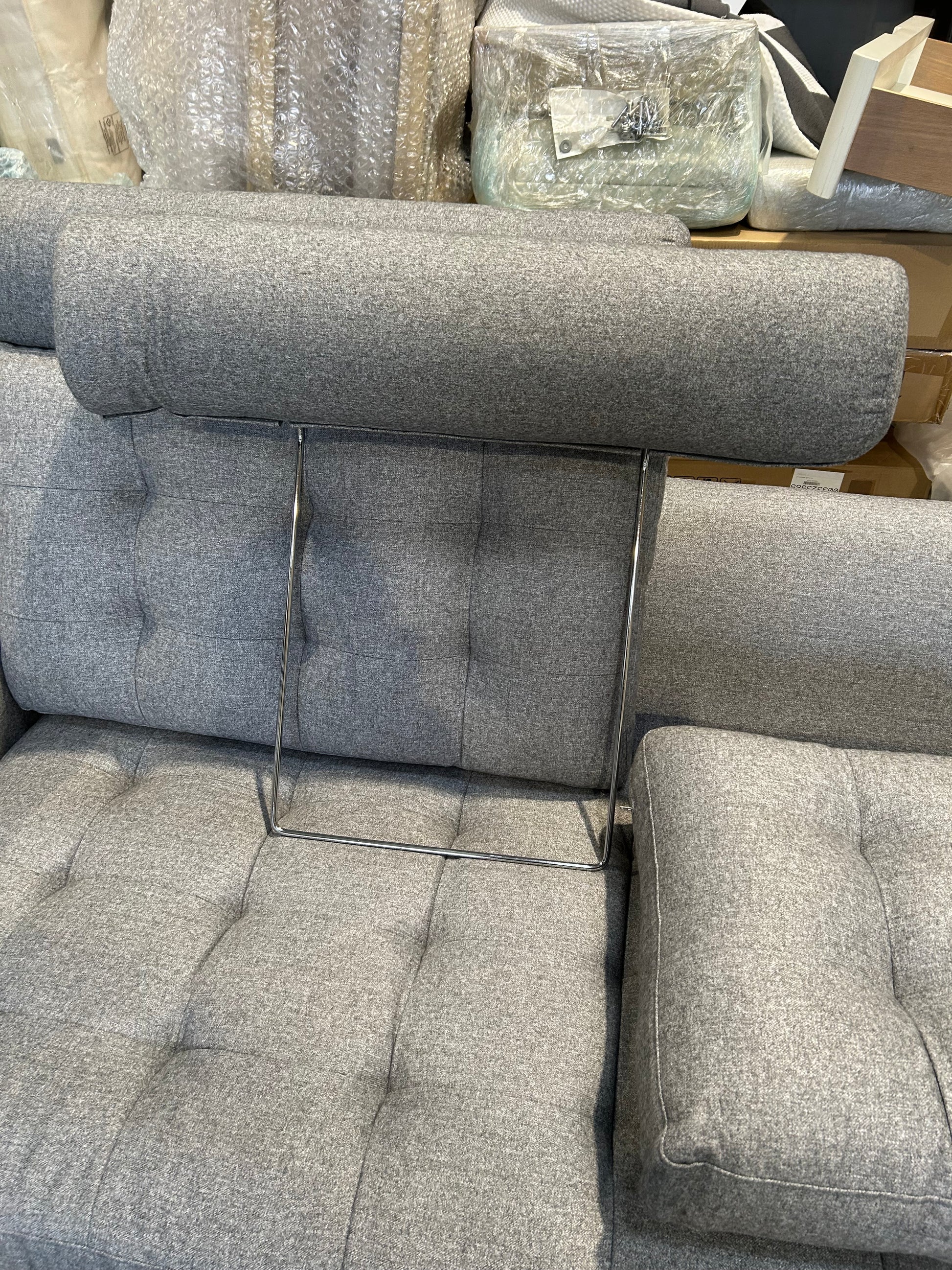John Lewis Draper II Large 3 Seater Sofa Brushed Tweed Grey
