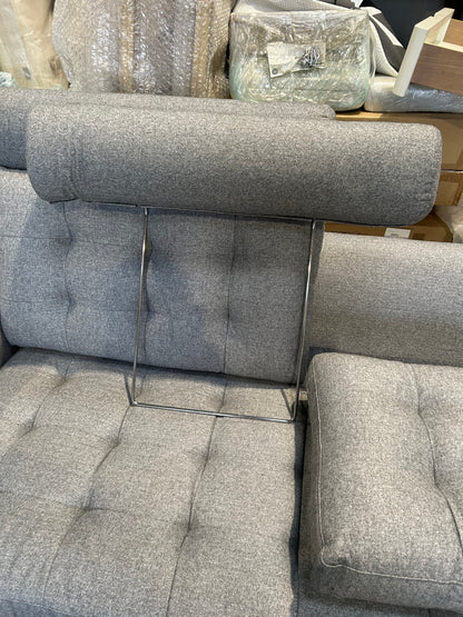 John Lewis Draper II Large 3 Seater Sofa Brushed Tweed Grey