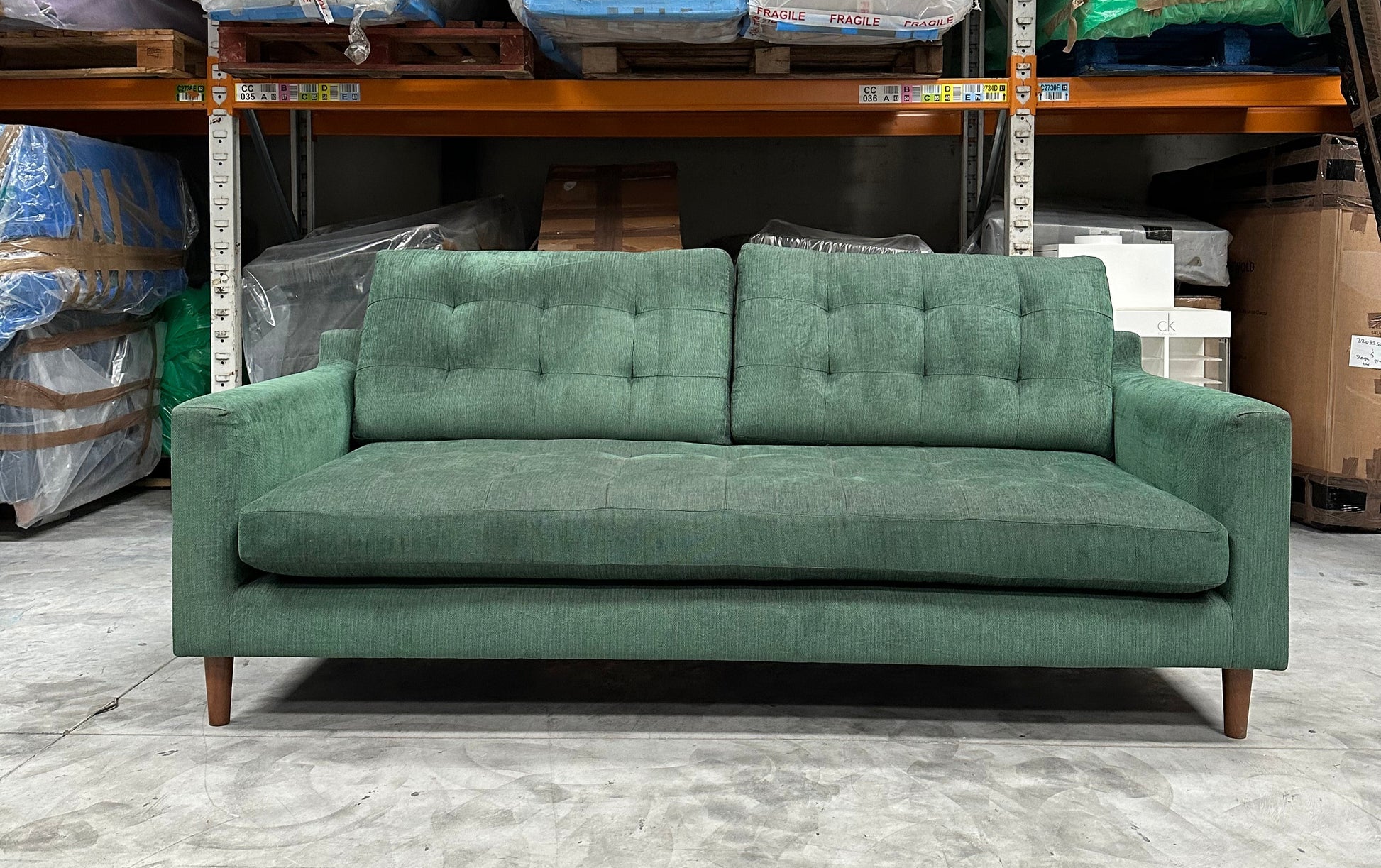John Lewis Draper II Large 3 Seater Sofa, Dark Leg, Alpine Green
