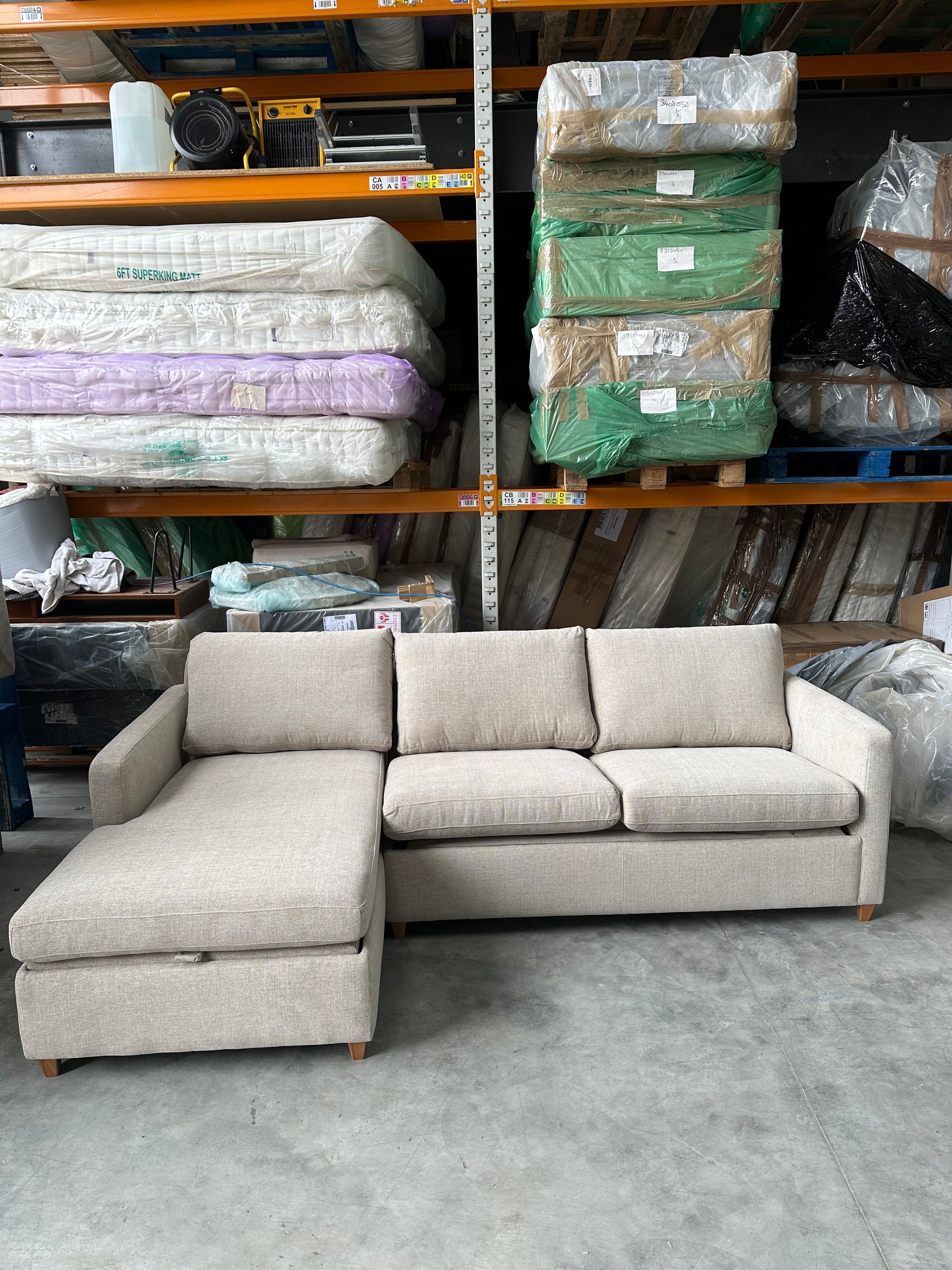 John Lewis Bailey II LHF Chaise End Sofabed Natural