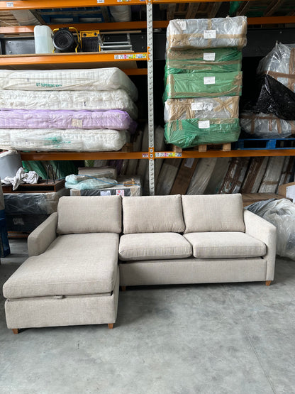 John Lewis Bailey II LHF Chaise End Sofabed Natural