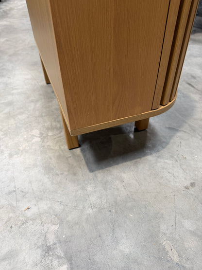 John Lewis Slatted 2 Door Cabinet, Natural