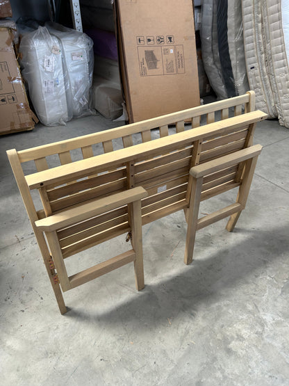 John Lewis Acacia Wood Foldable 2-Seater Garden Bench, Natural