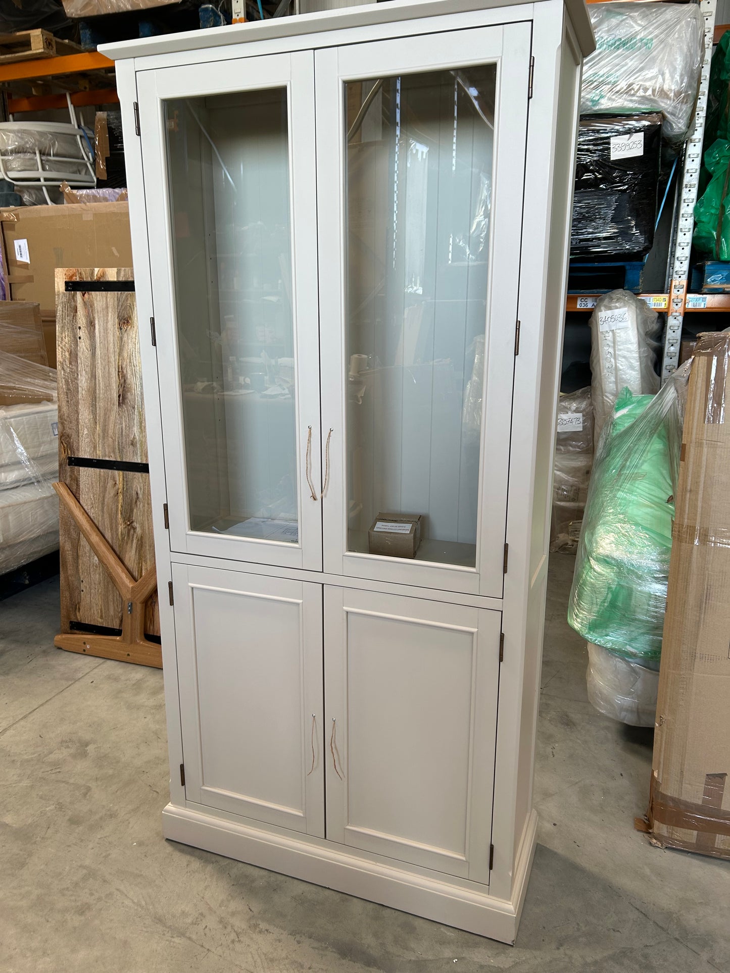 John Lewis Foxmoor Display Cabinet, FSC-Certified, Oak & Cream