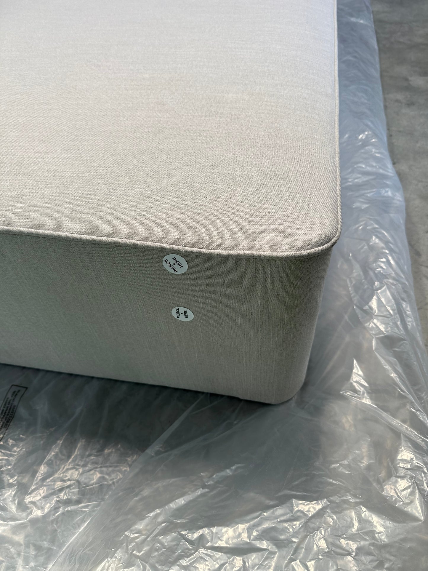 John Lewis Pocket Sprung 4 Drawer Storage Divan Base, Super King Size, Cotton Effect Beige