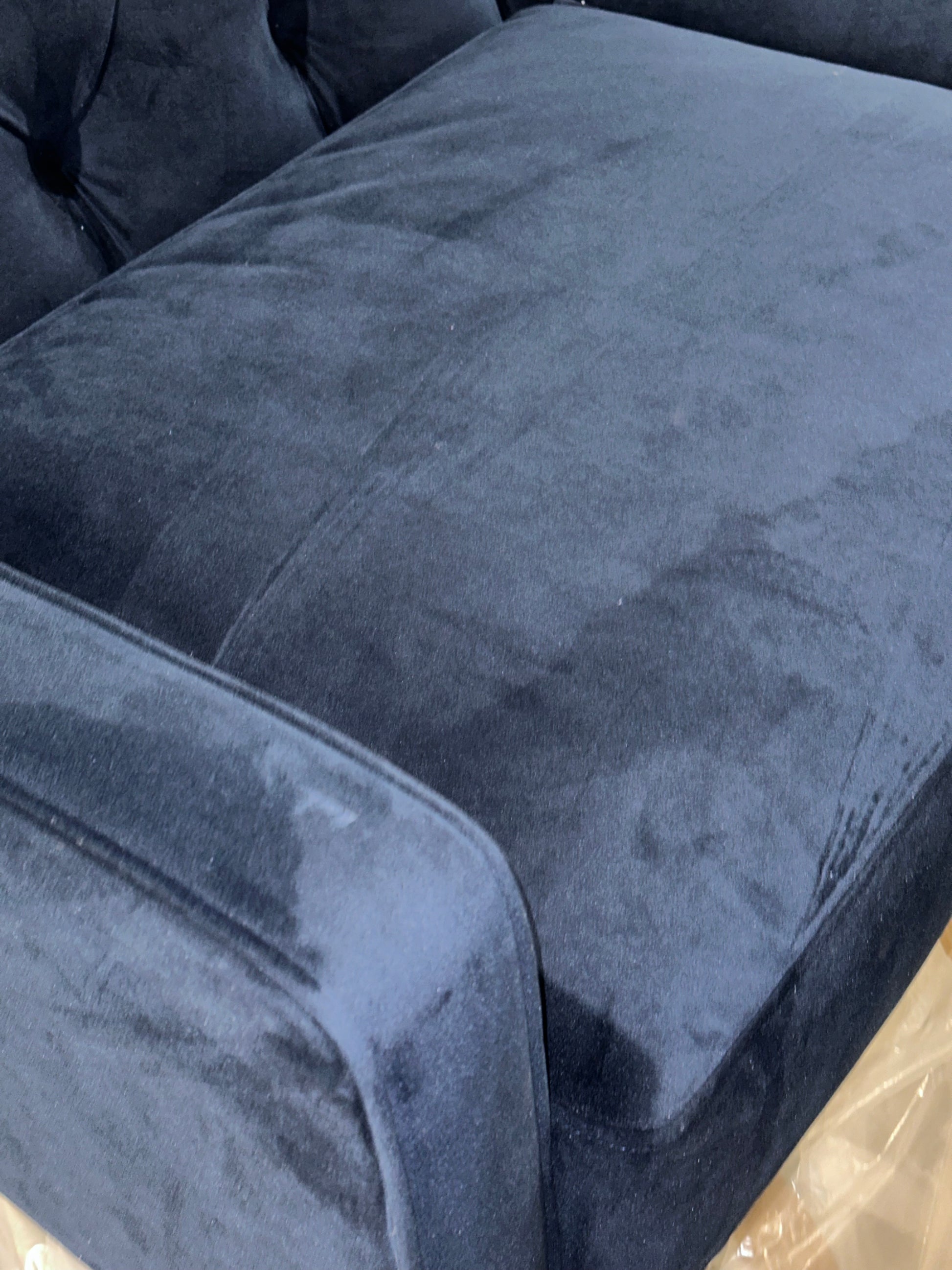 Swoon Pritchard Large 3 Seater Sofa, Dark Leg, Ink Velvet 