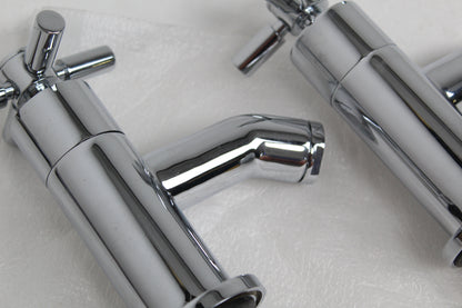 Hudson Reed Kristal Cross Head Basin Taps (pair).