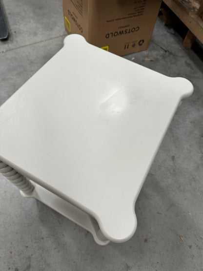 John Lewis Drawer Bedside Bobbin 1  Table Grey