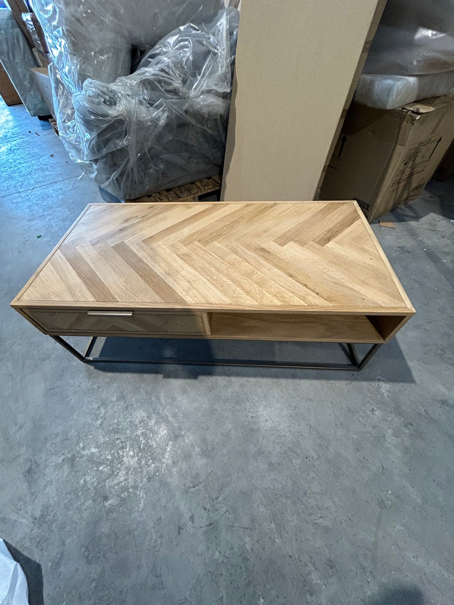 John Lewis Coffee Table Estate 2 Drawer Oak Wood  Natural