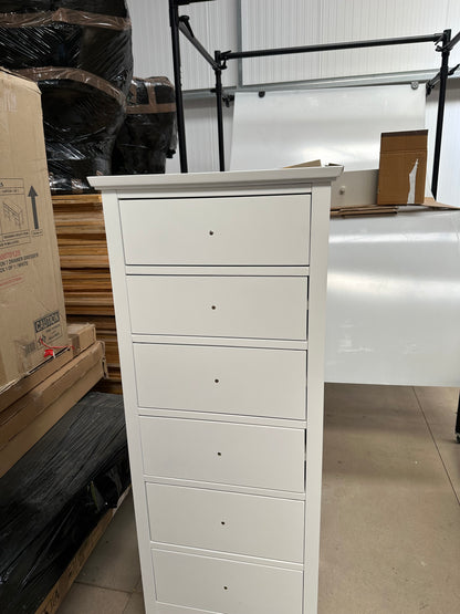 John Lewis Wilton 6 Drawer Tallboy Chest Bedroom Furniture White