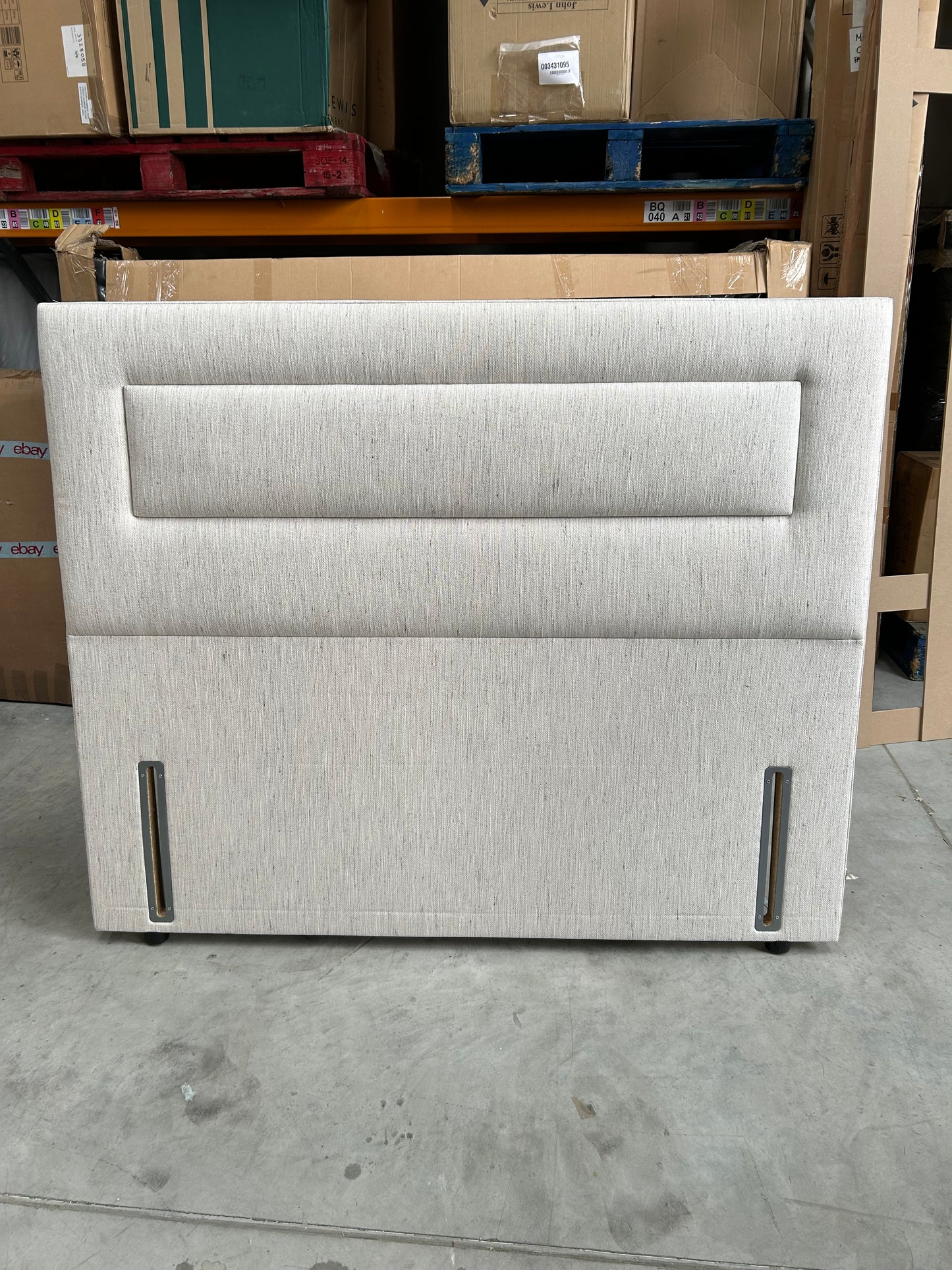 Vispring Juliet Full Depth Upholstered Headboard King Size Faux Suede Mink