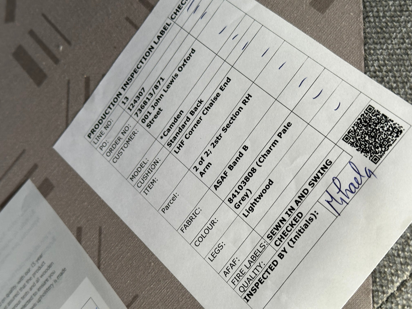 John Lewis Camden 5+ Seater LHF Corner End Chaise In Charm Pale Grey