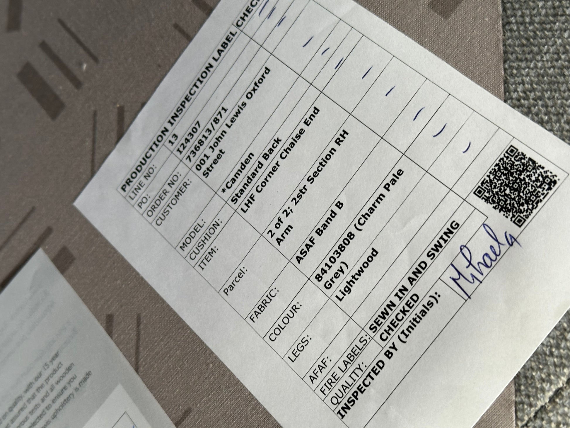 John Lewis Camden 5+ Seater LHF Corner End Chaise In Charm Pale Grey