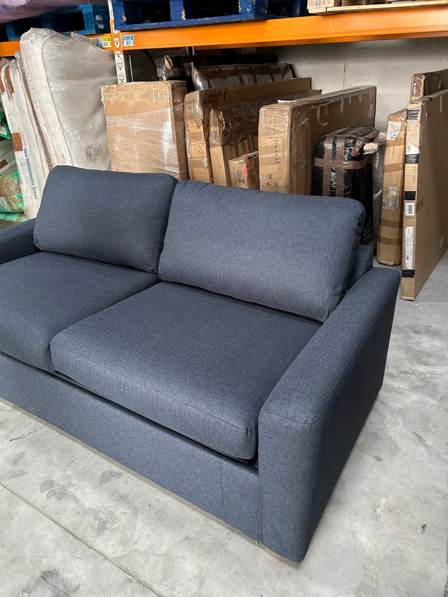 John Lewis Bailey II Double Sofabed Brushed tweed Navy