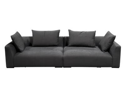 John Lewis Tokyo Grand 4 Seater Sofa Modular Twisted Boucle Grey Blue