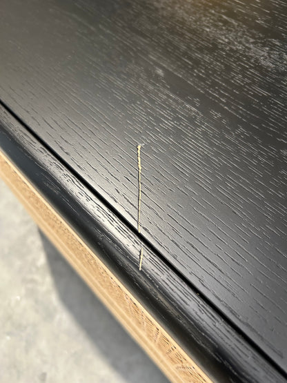 John Lewis Rattan 3 Drawer Chest, Black